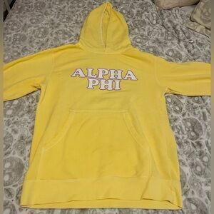 Yellow Alpha Phi hoodie - Madhappy copycat hoodie w/ “ALPHA PHI” bubble letters